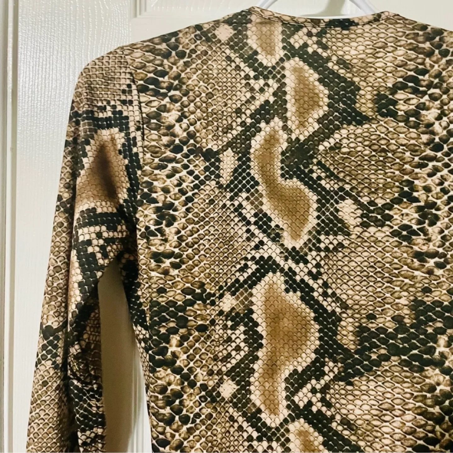 Zara Snakeskin Long Sleeve Bodysuit image indicator(8)