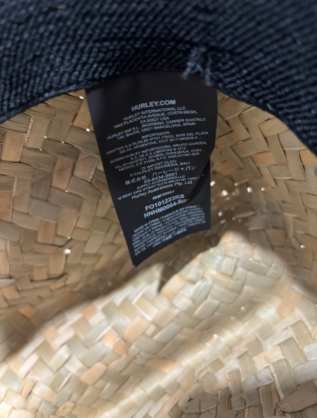 HURLEY Weekender Hawaiian Floral Lined Lifeguard Straw Hat NWT - photo 4