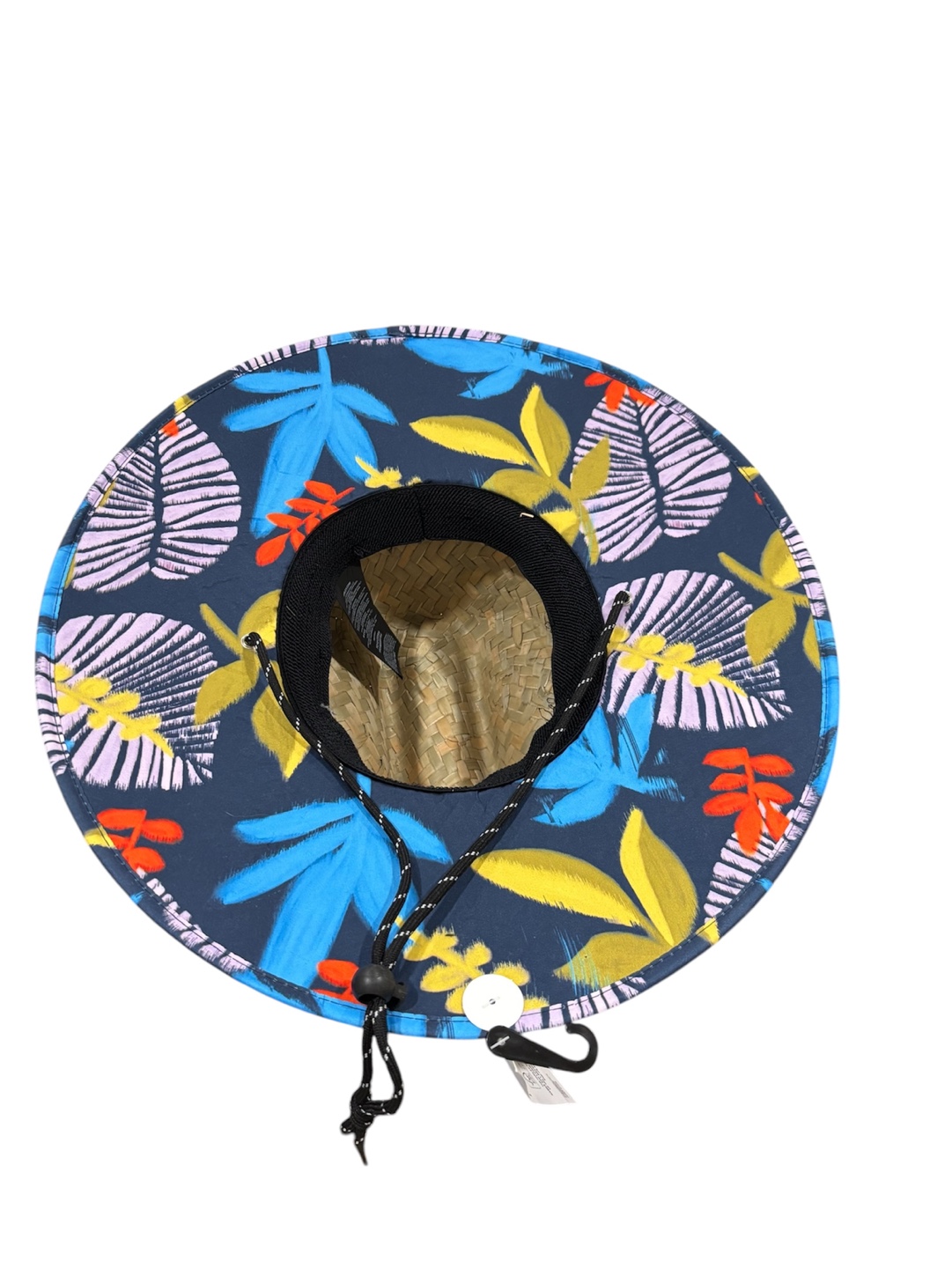 HURLEY Weekender Hawaiian Floral Lined Lifeguard Straw Hat NWT - photo 3