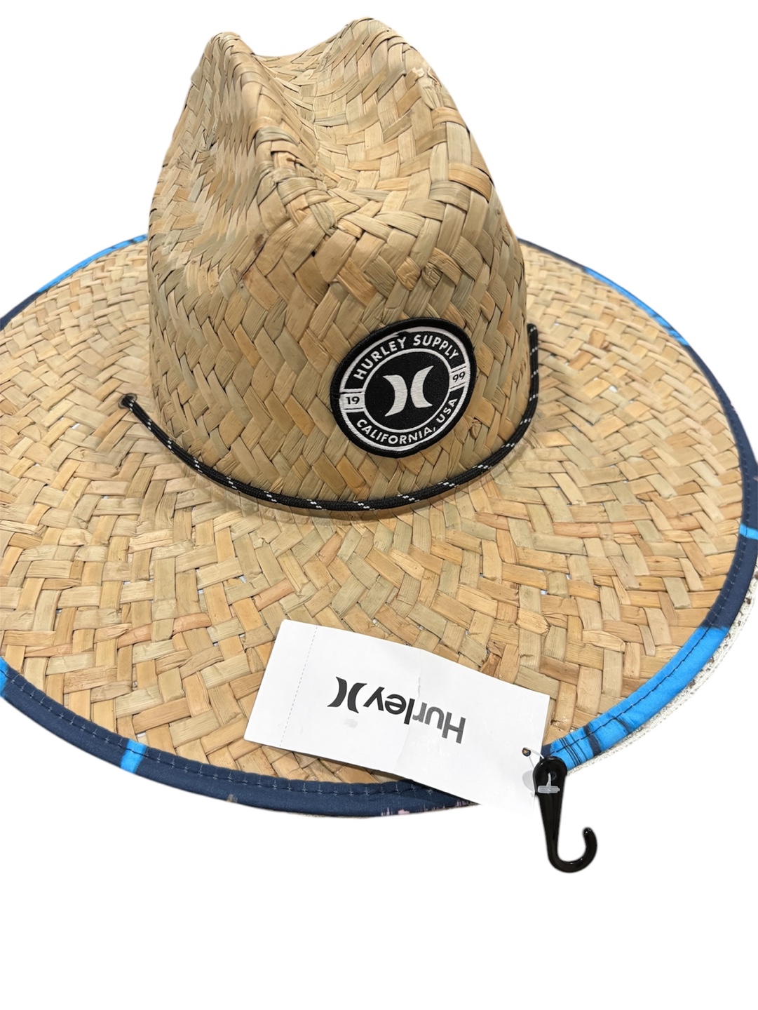 HURLEY Weekender Hawaiian Floral Lined Lifeguard Straw Hat NWT - photo 2