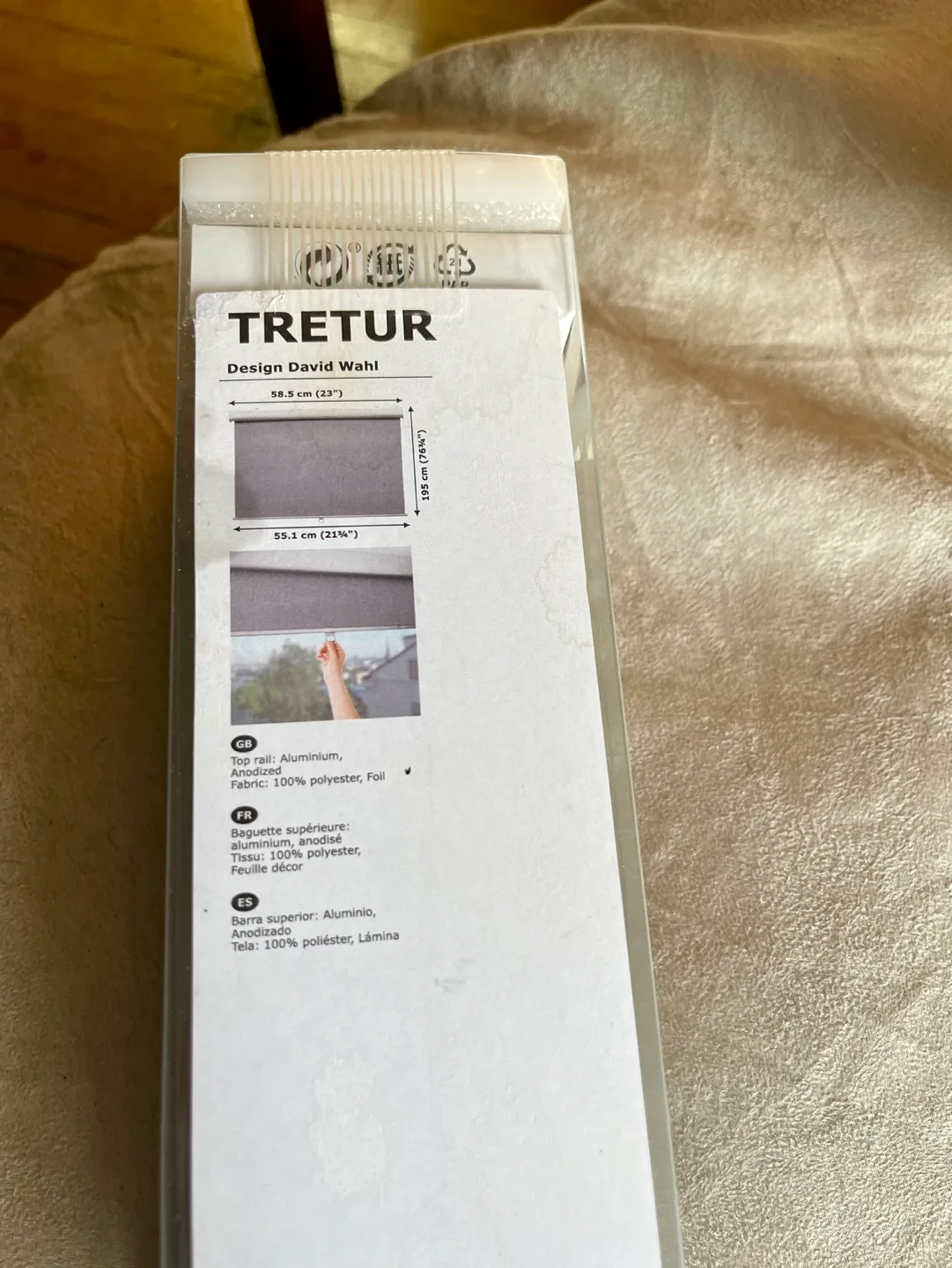 IKEA TRETUR Roller Blind, Dark Grey, 55x135cm image indicator(5)