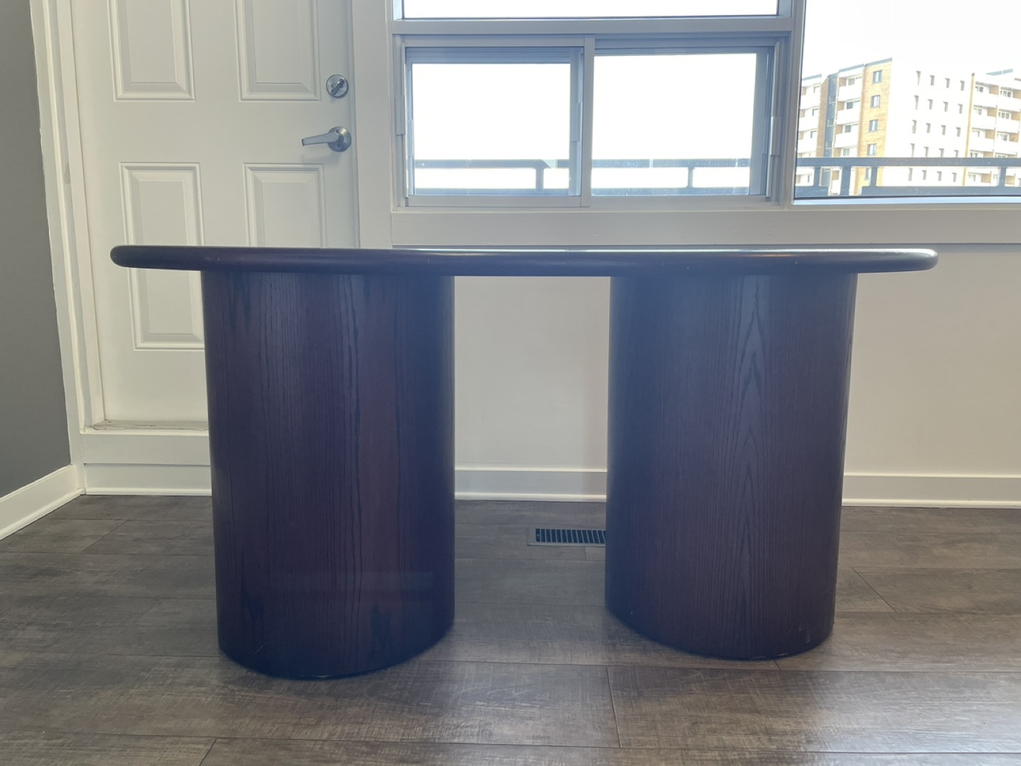 Oval Table - Dark wood finish - photo 2