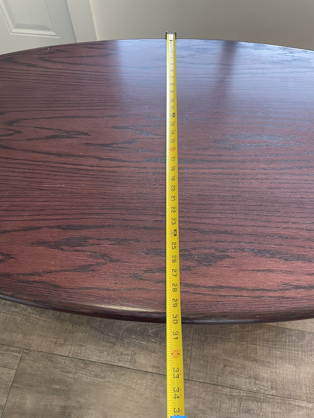 Oval Table - Dark wood finish - photo 5