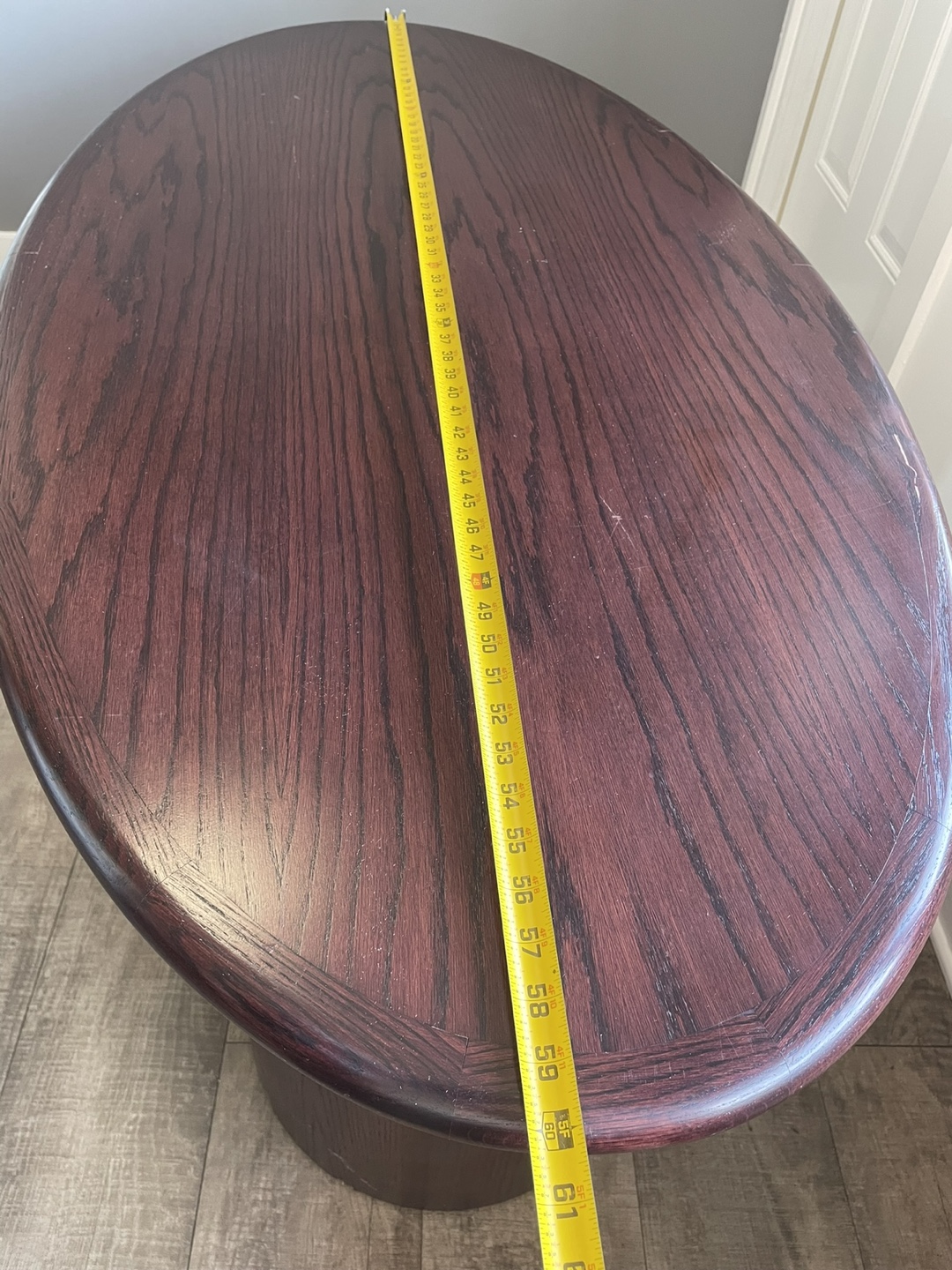 Oval Table - Dark wood finish - photo 3