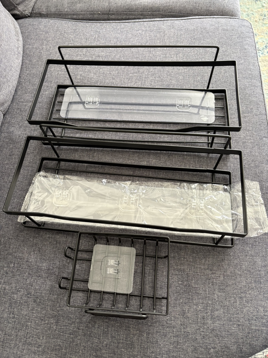 New Shower Caddy - 2 Shelves, 1 Soap Holder and 3 Adhesives - photo 3