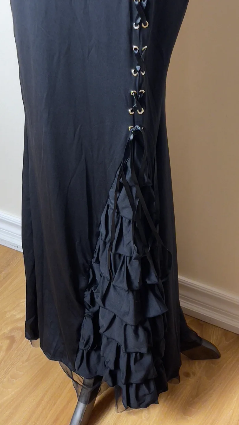 Black Mermaid Maxi Skirt - Gothic Style image indicator(3)