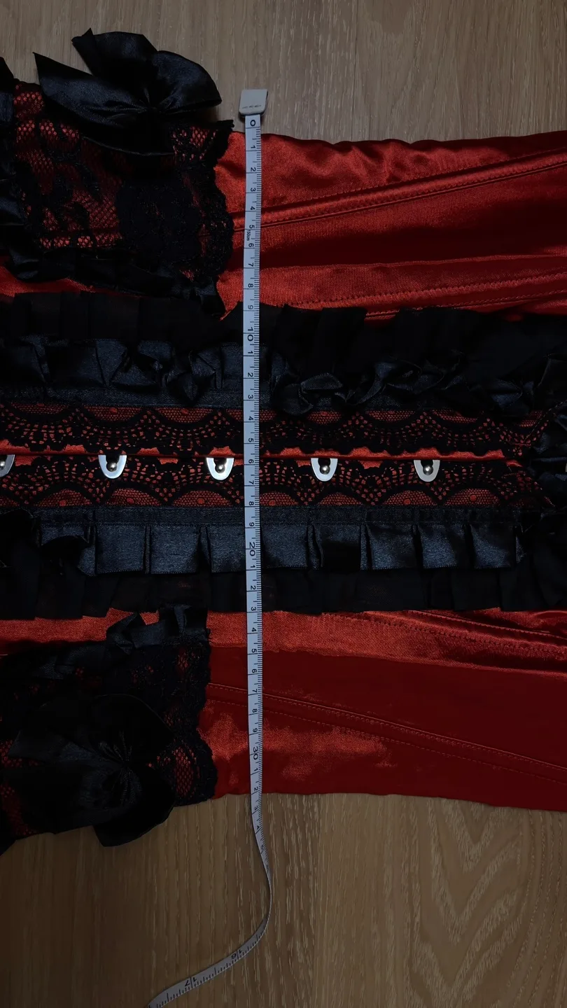 Red and Black Corset [skirt is another listing, corset only image indicator(5)