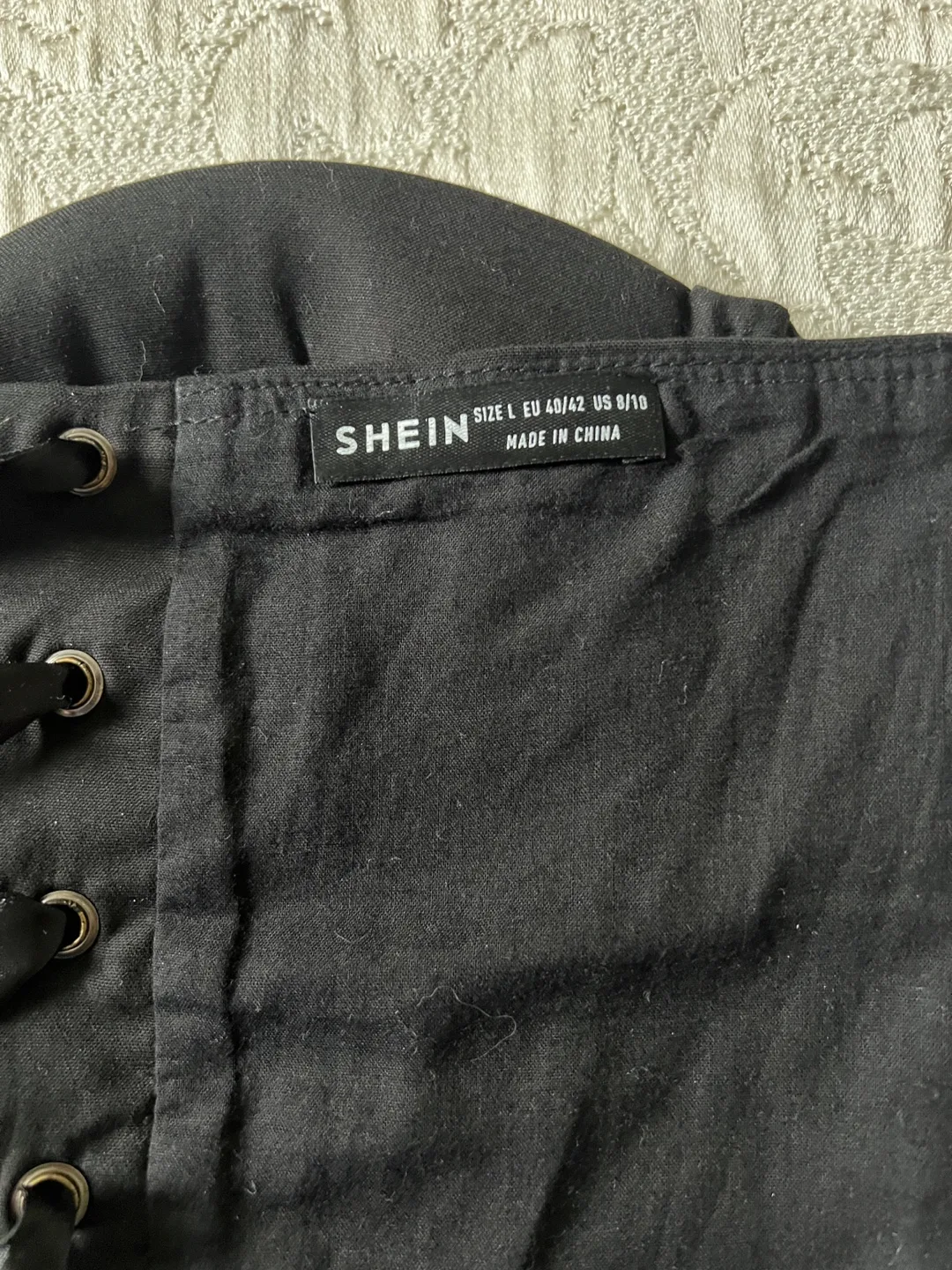 SHEIN Black Corset Top Size L image indicator(5)