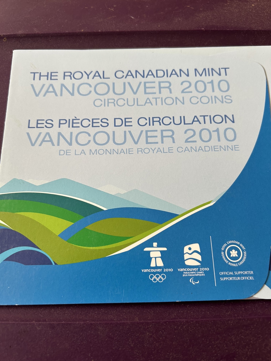Vancouver 2010 Olympic Circulation Coins