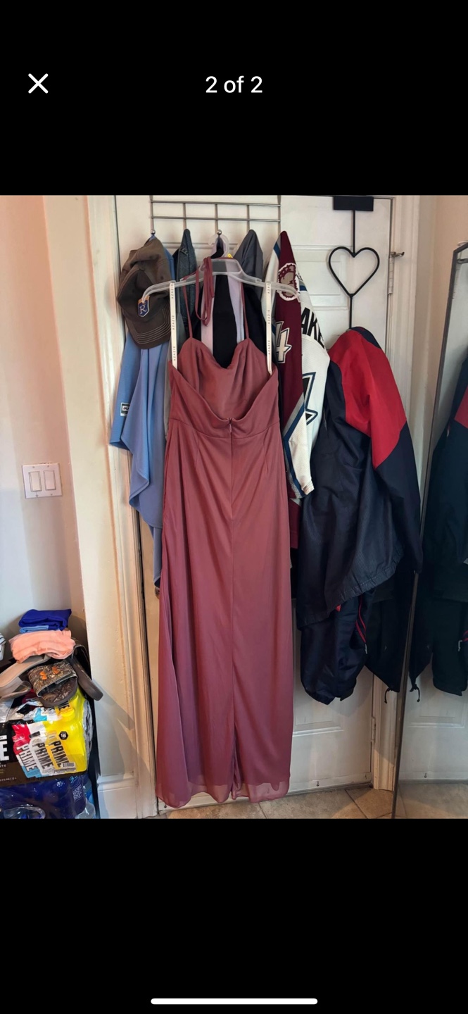 Long dusty rose bridesmaid dress - photo 2