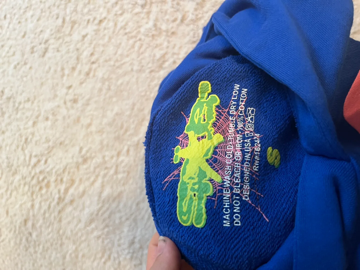 Small Blue Sp5der Hoodie thumbnail