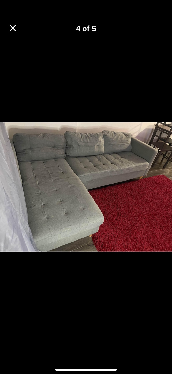 Grey Sectional Sofa with Chaise Lounge
