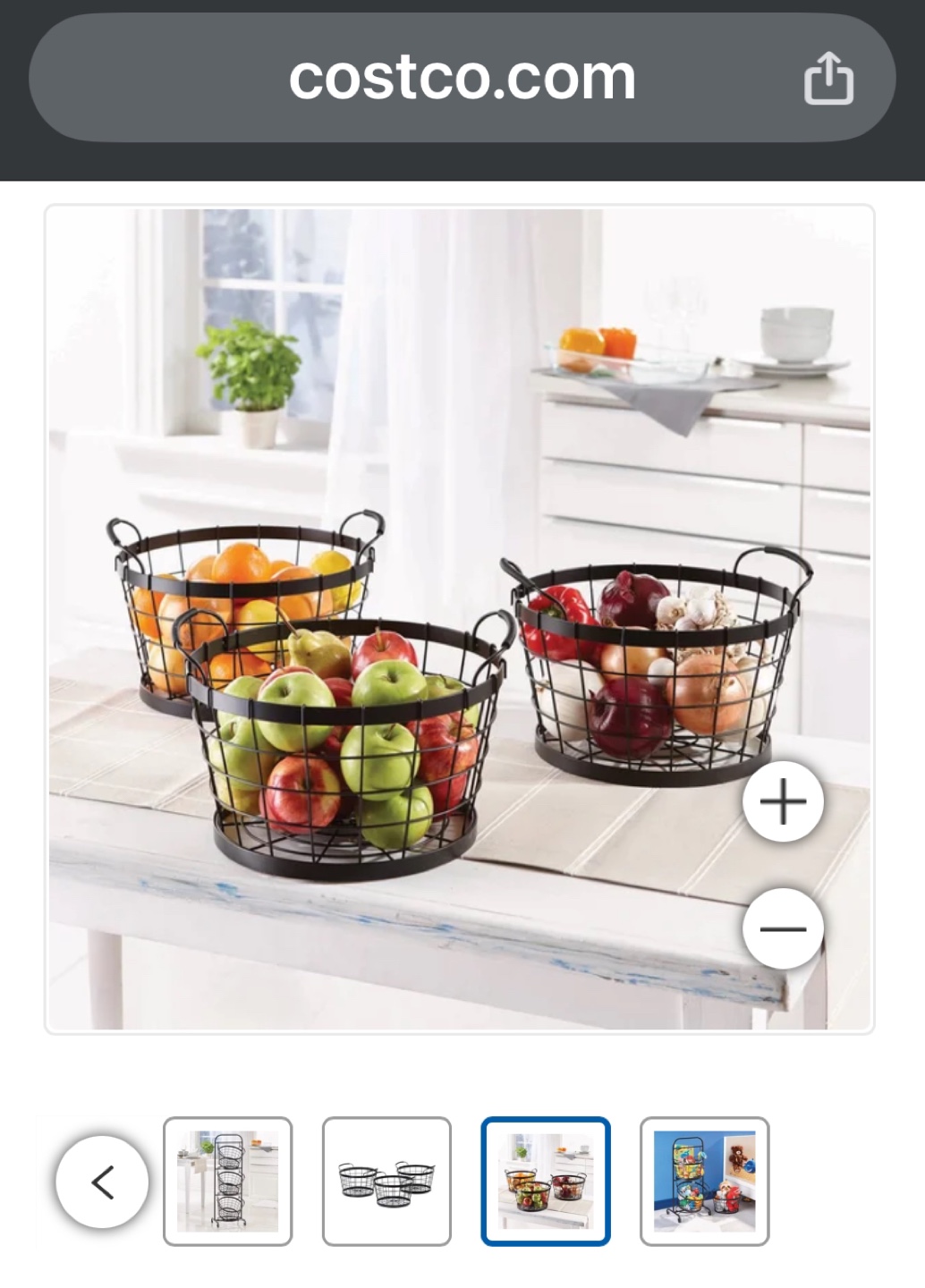Mesa 3-Tier Wrought Iron Market Baskets - photo 5