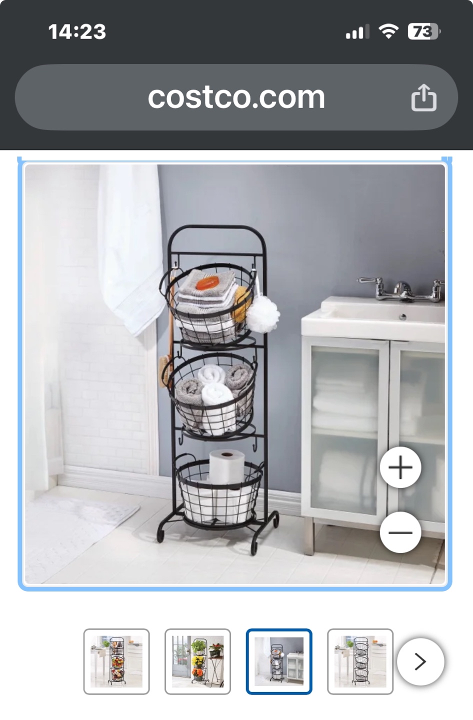 Mesa 3-Tier Wrought Iron Market Baskets - photo 3