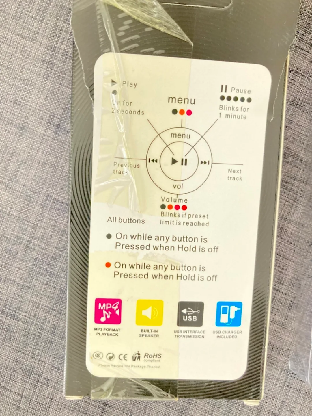 Mini MP3 Music Player with Earbuds image indicator(4)