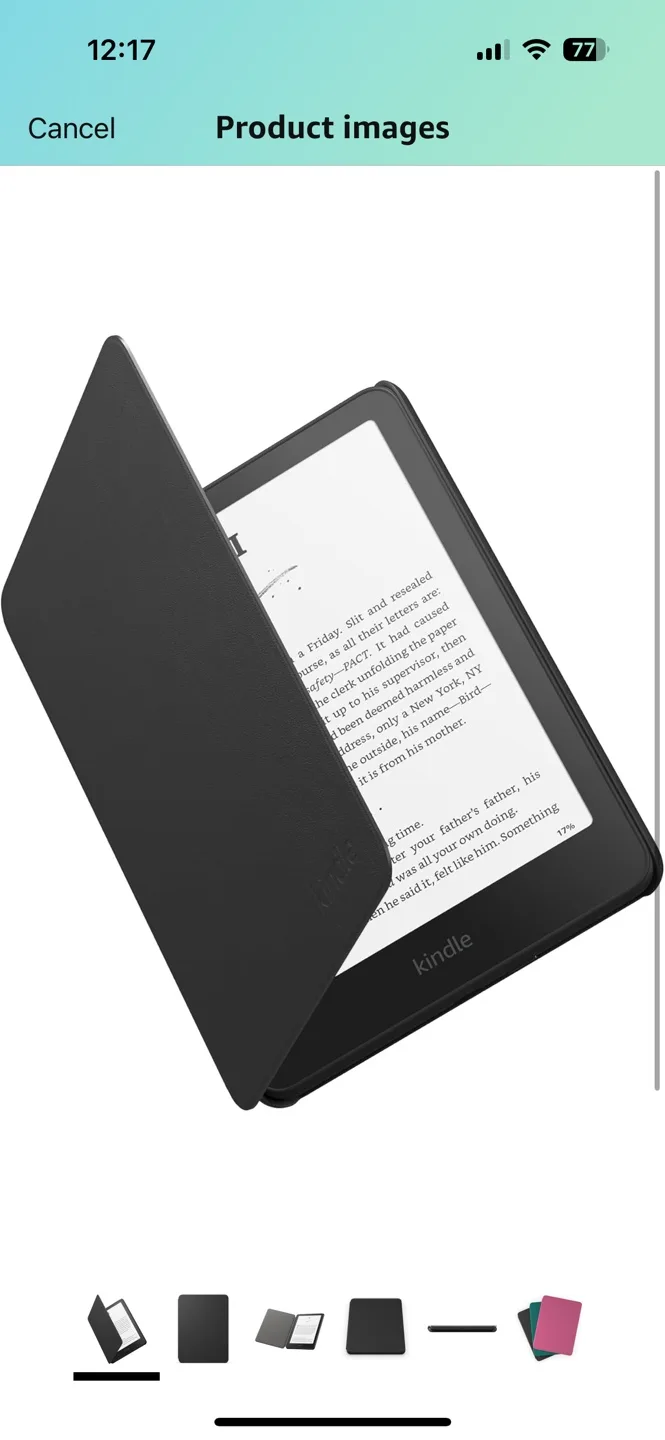 BNIB Kindle Paperwhite/Color E-reader Plant-Based Case - Black image indicator(2)