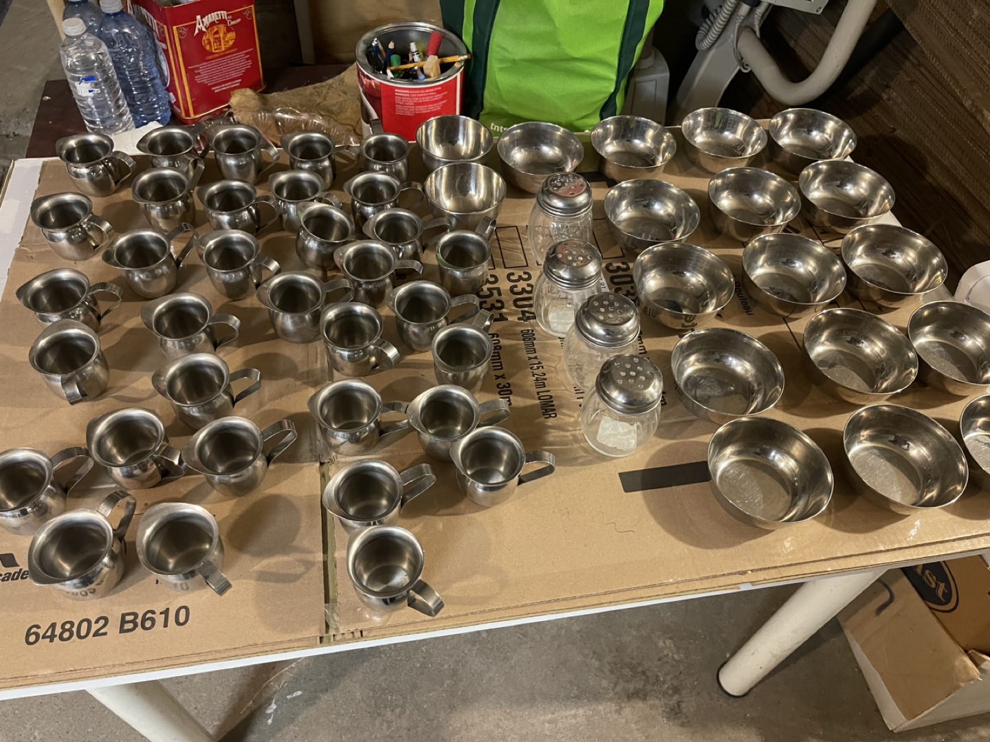 Bulk Lot of Stainless Steel Creamers and Bowls - photo 2