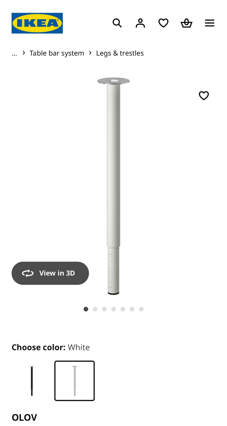 IKEA OLOV Adjustable Table Legs 4