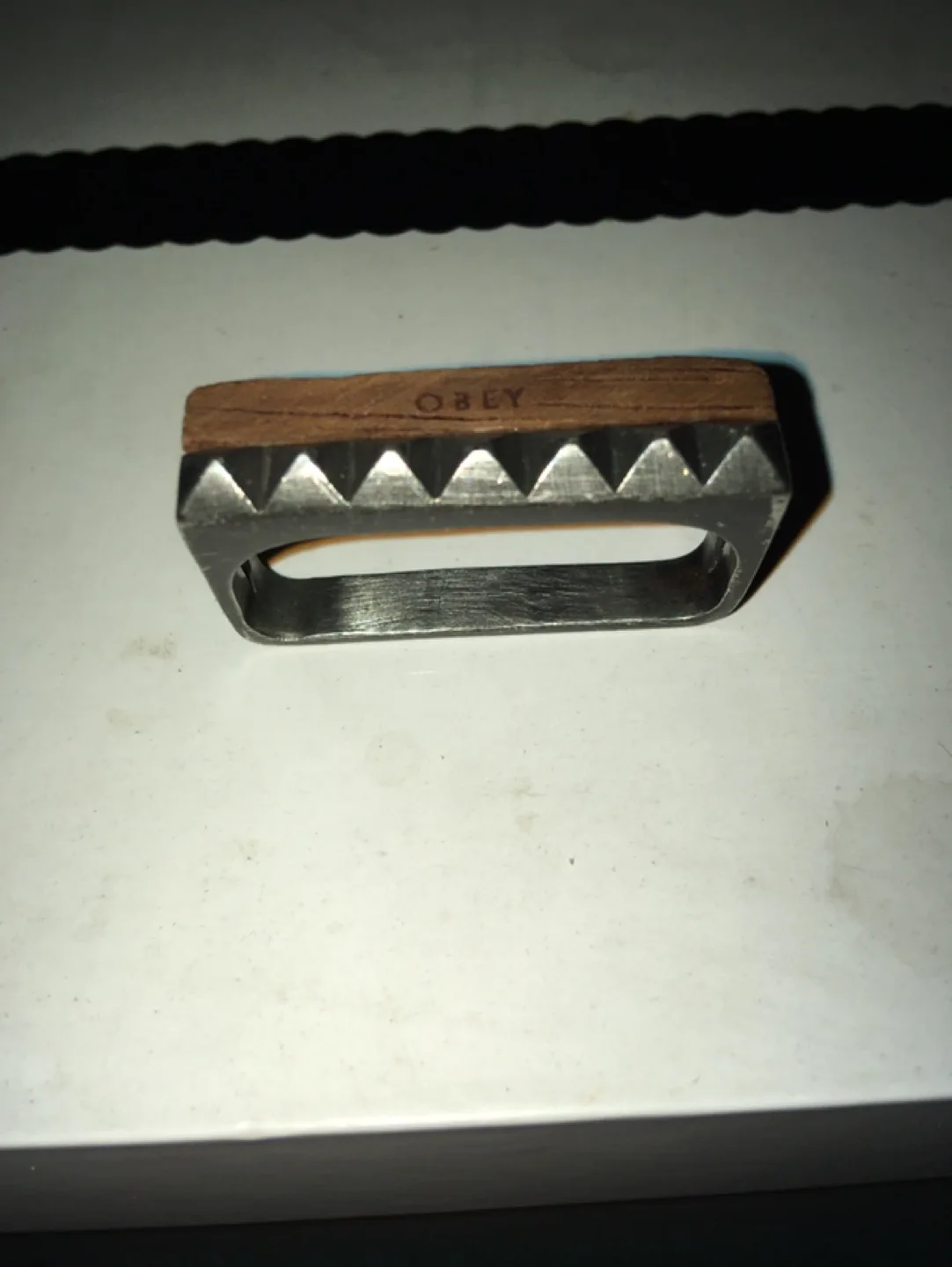 2 Finger Mini Knuckles Wood & Metal Ring image indicator(2)