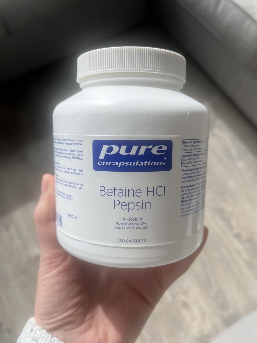 Pure Encapsulations Stomach Acid Support Betaine HCl Pepsin