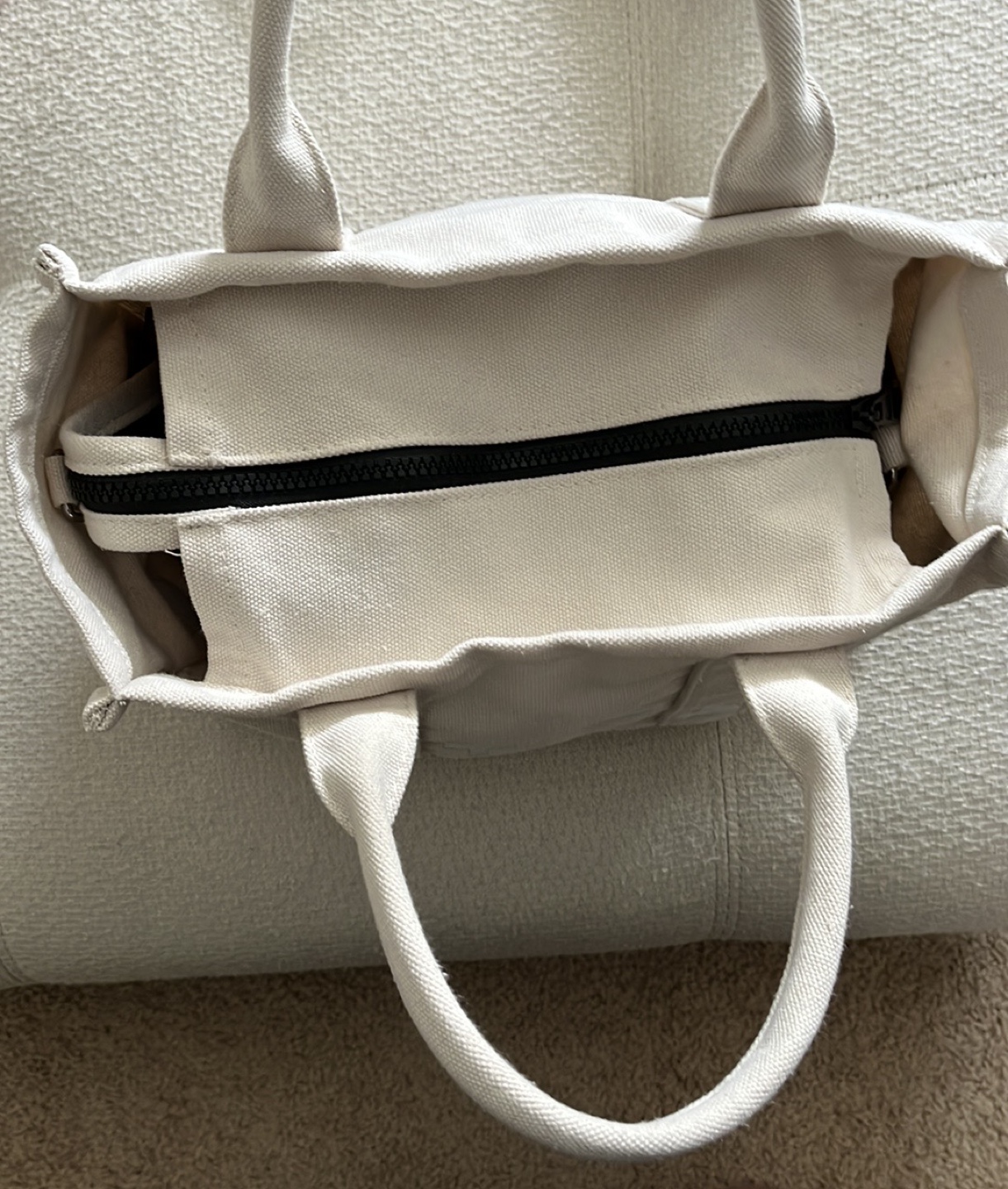 Beige Canvas Tote Bag - photo 5