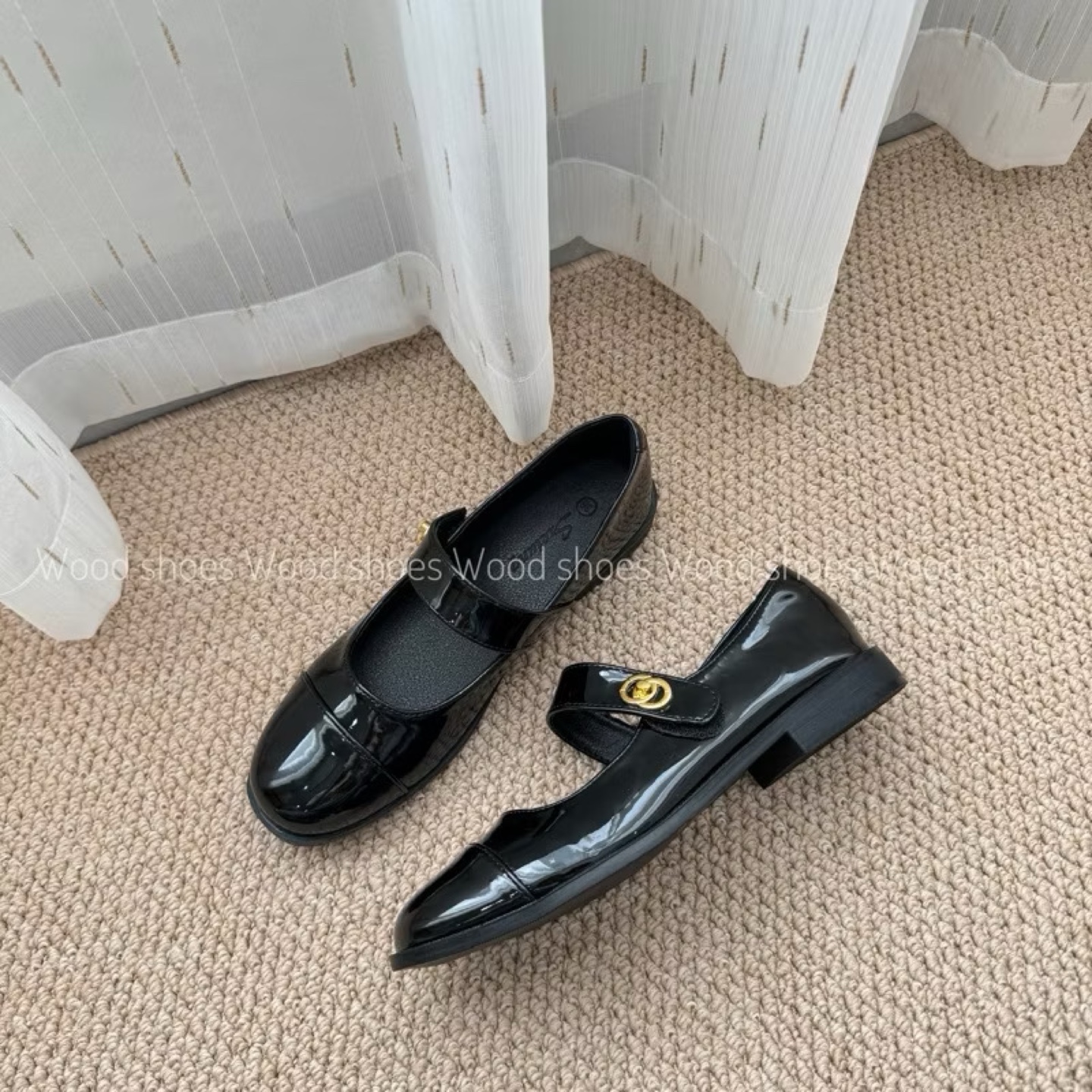 Black Patent Leather Mary Jane Shoes