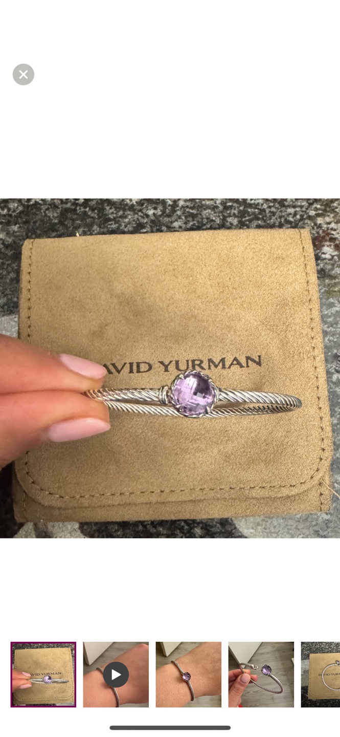 David Yurman Amethyst Cable Collectibles Bracelet
