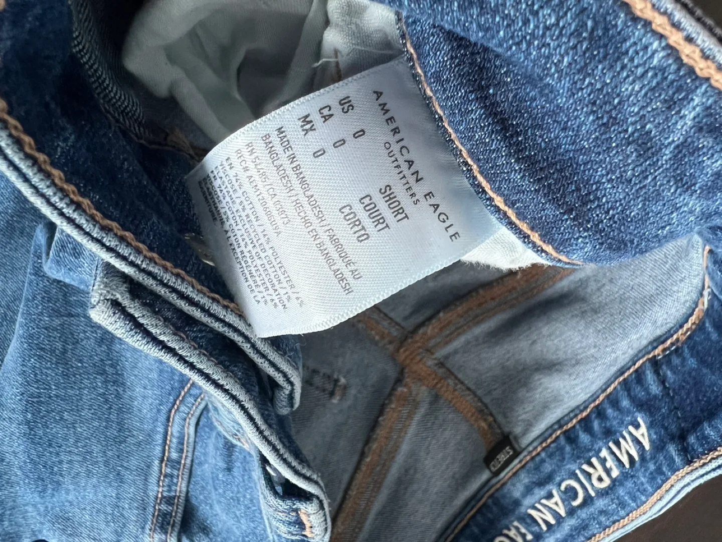 American Eagle Women's stretch mom Jeans - Size 0 Short image indicator(4)