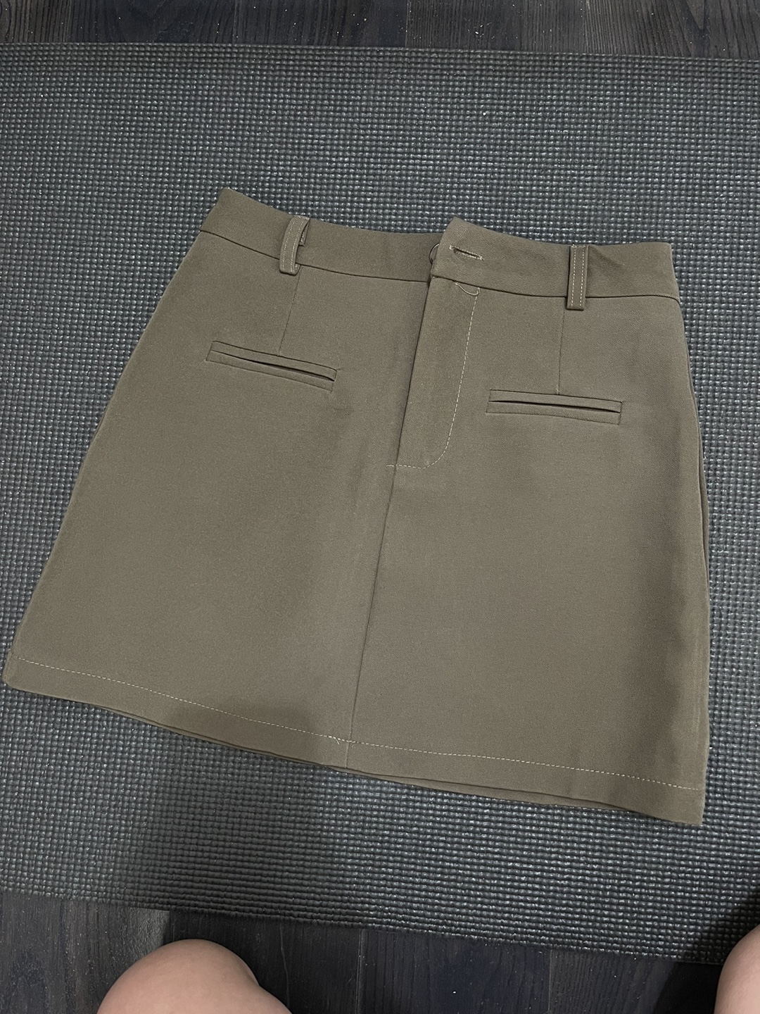 Three Mini Skirts Bundle: Plaid, Black, and Olive Green - photo 2