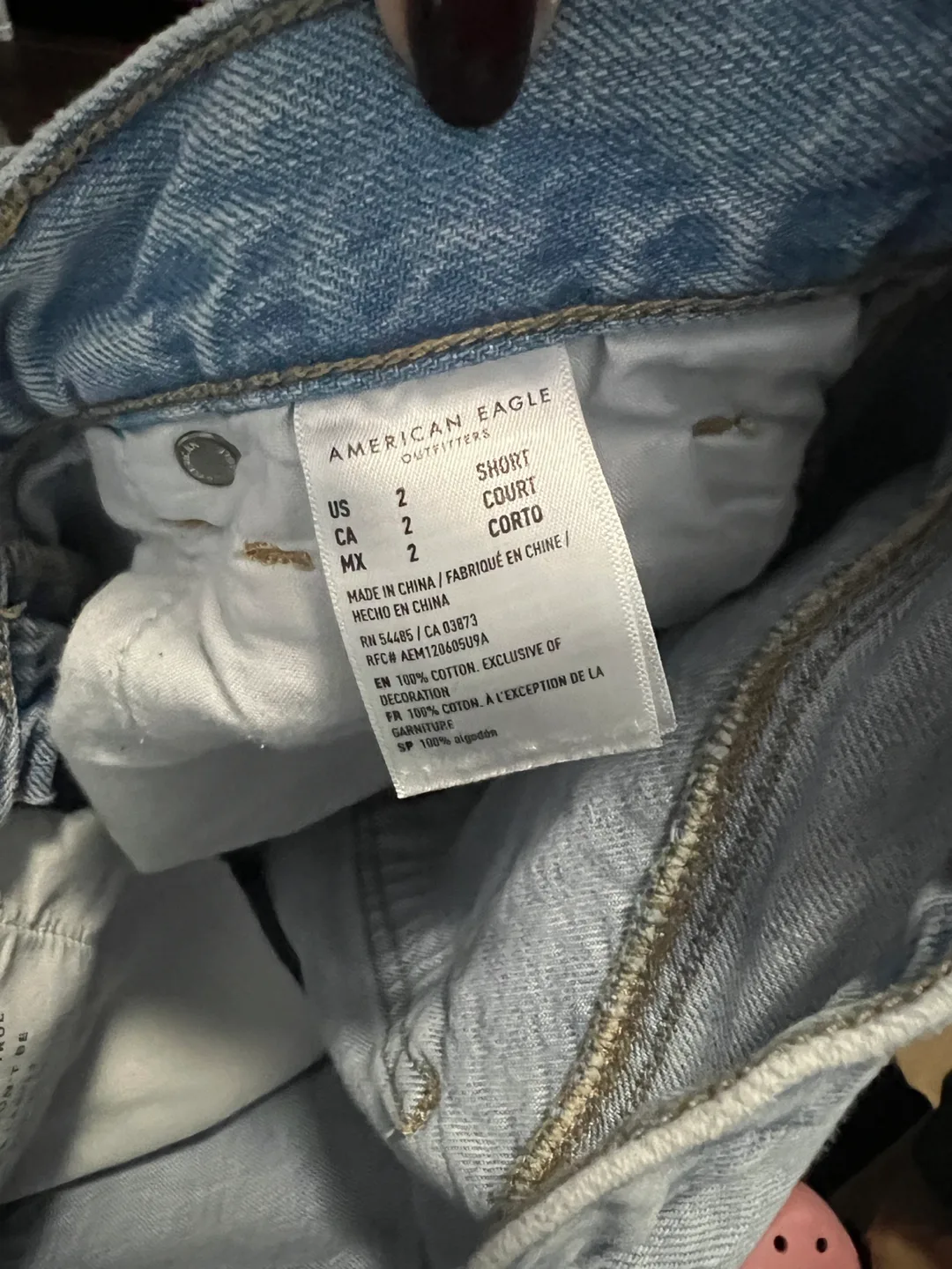 American Eagle Women's Light Wash Mom Jeans - Size 2 Short image indicator(5)