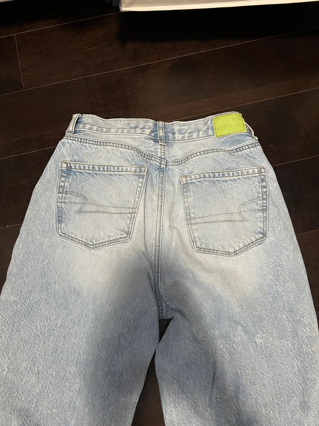 American Eagle Women's Light Wash Mom Jeans - Size 2 Short image indicator(3)
