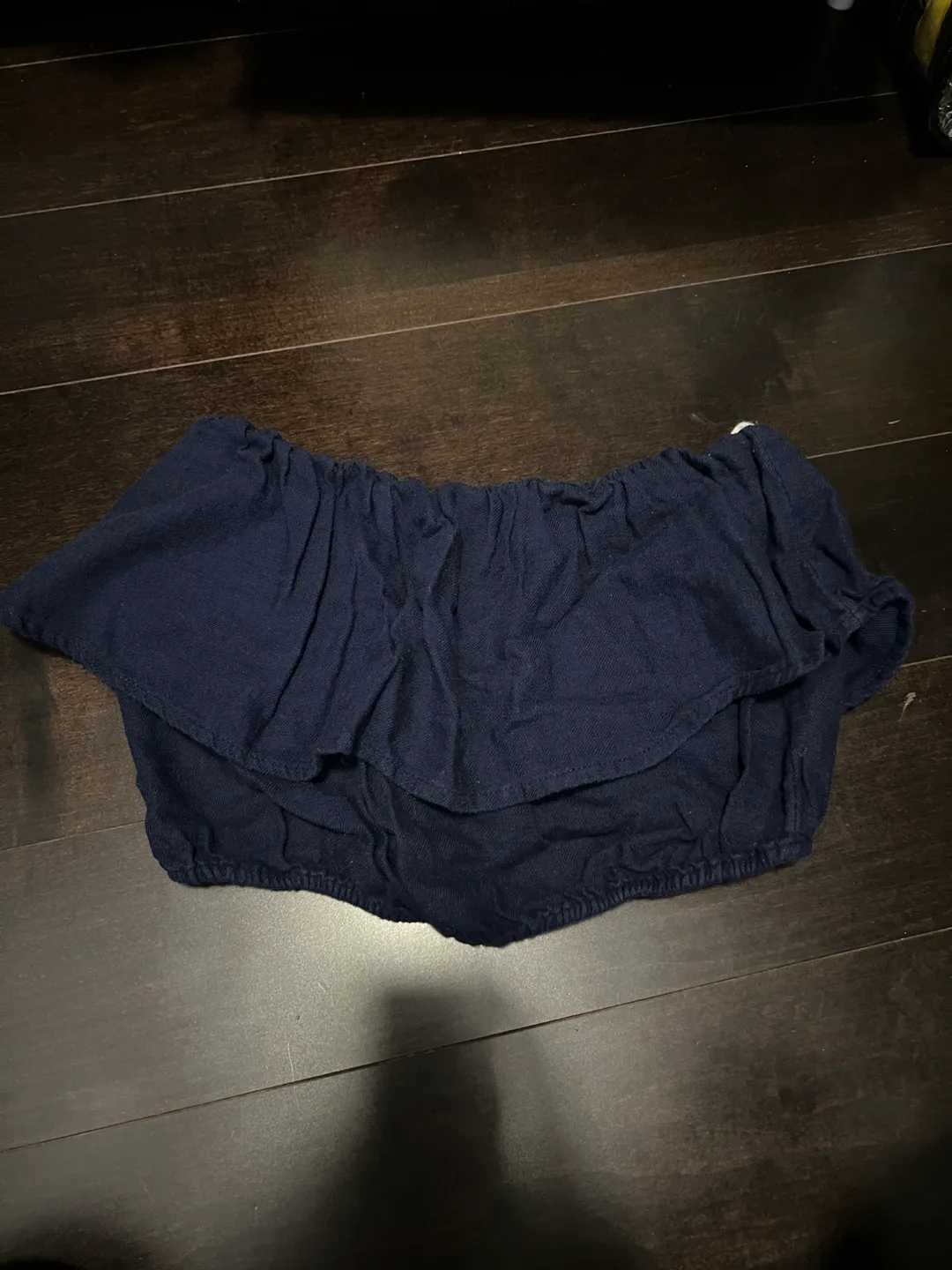 Aerie Woven Tube Top - Navy - Size XS image indicator(2)