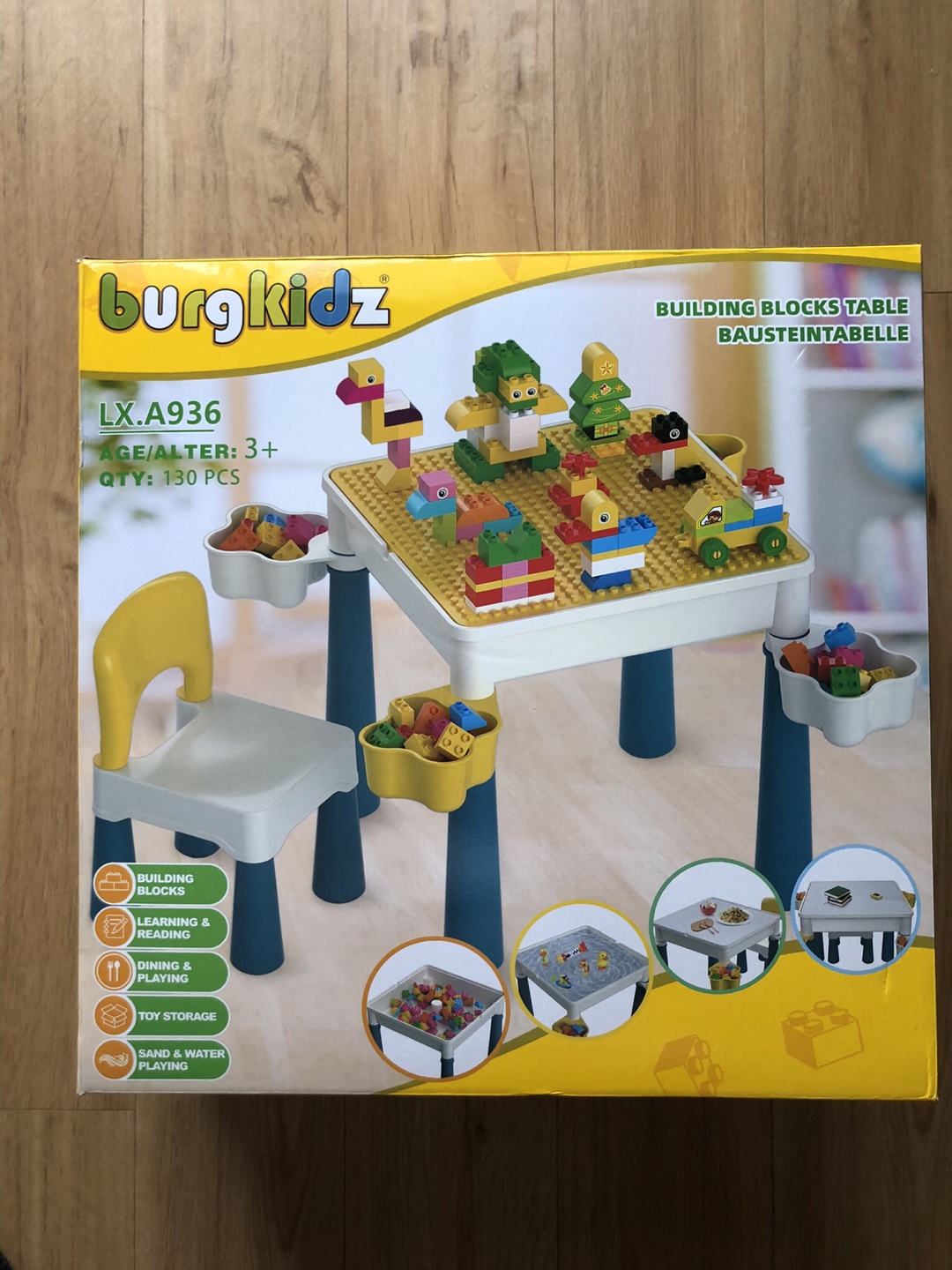 Burgkidz Building Blocks Table with Chair