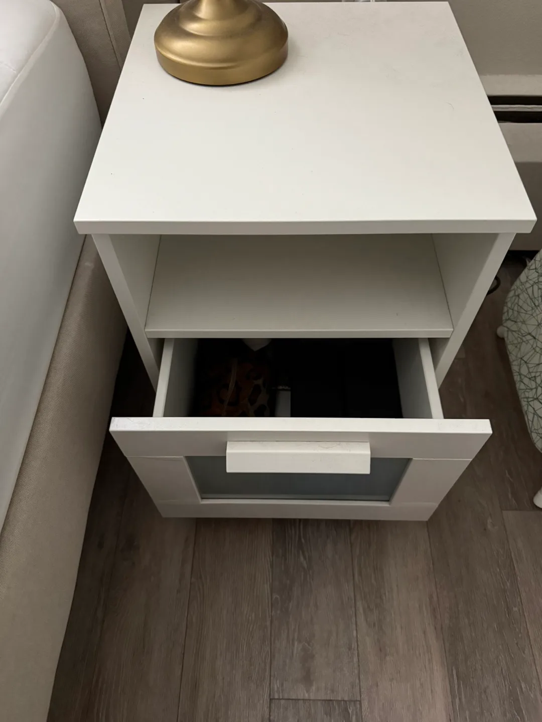 IKEA BRIMNES Nightstand with Drawer image indicator(3)