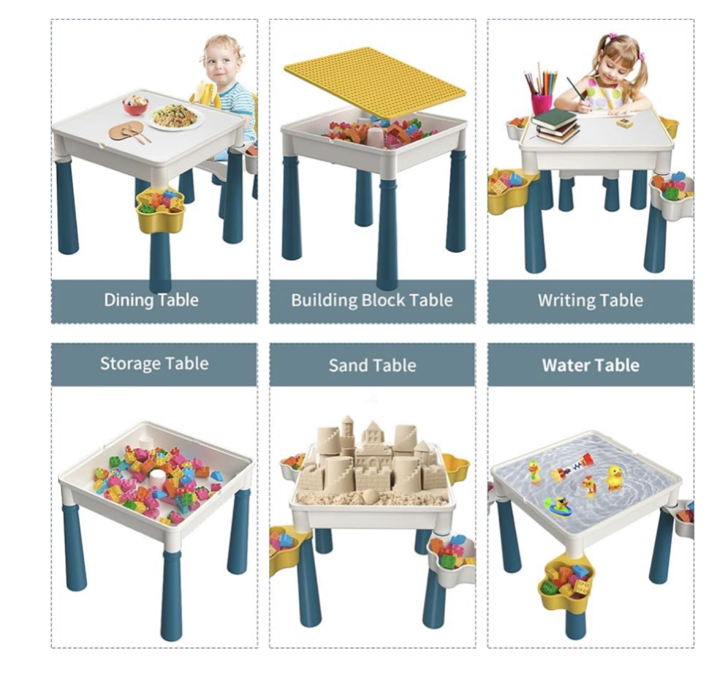 Burgkidz Building Blocks Table with Chair - photo 3