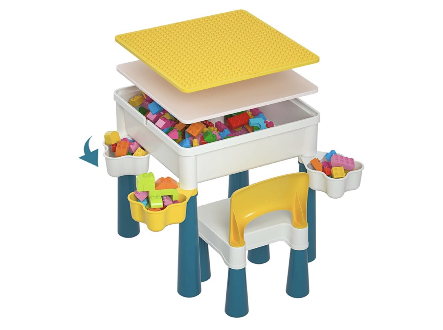 Burgkidz Building Blocks Table with Chair - photo 5