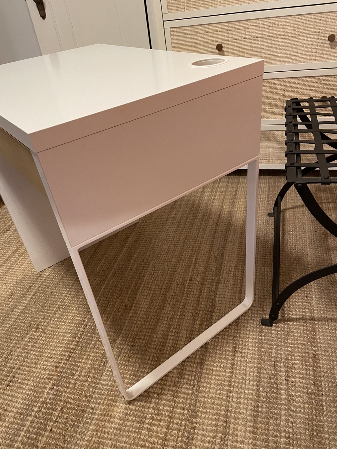 IKEA Micke White Desk with Birch Drawer - photo 2