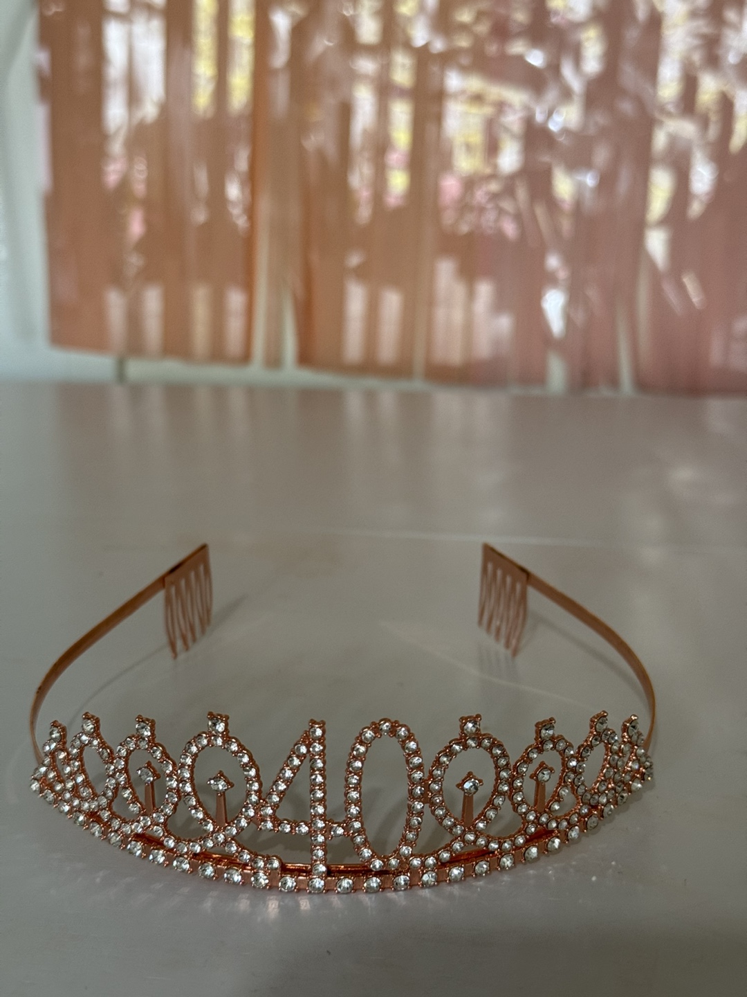 Rose Gold 40th Birthday Tiara