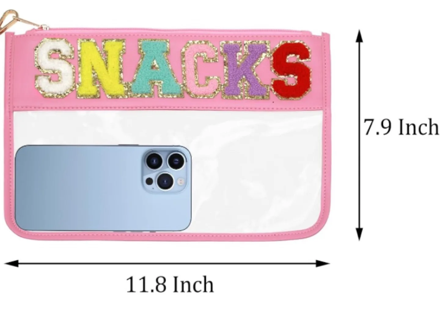 Clear PVC Makeup Bag with Embroidered Word Design image indicator(2)