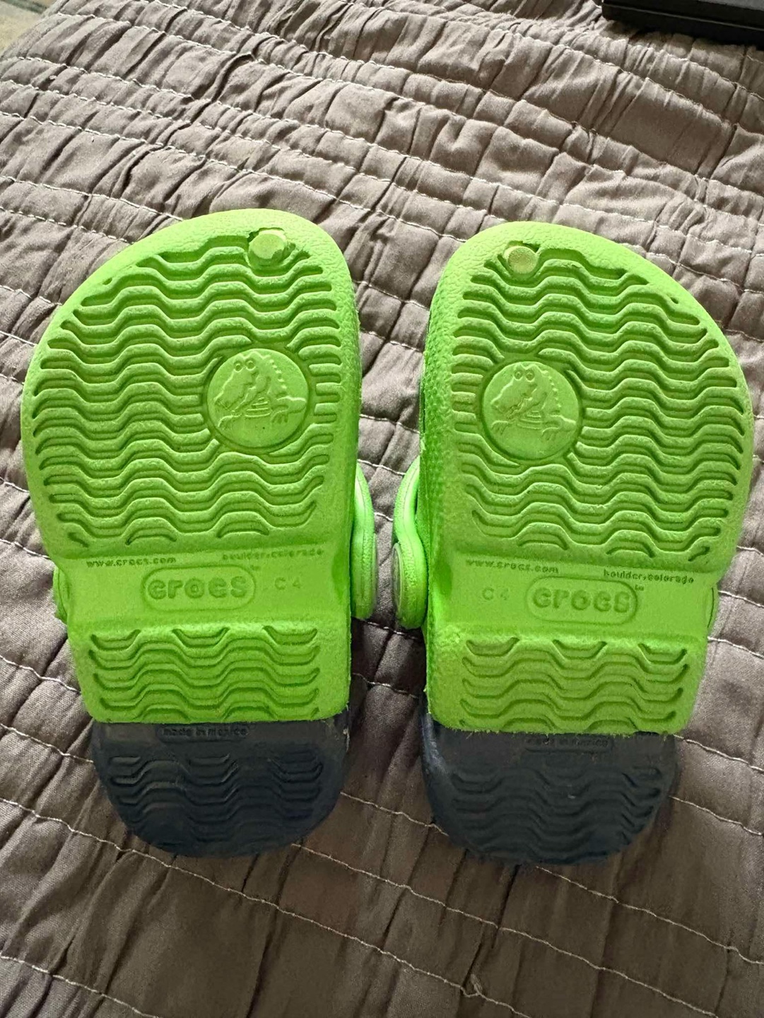 Kids' Crocs C4 Size infant Lime Green Clogs - photo 2