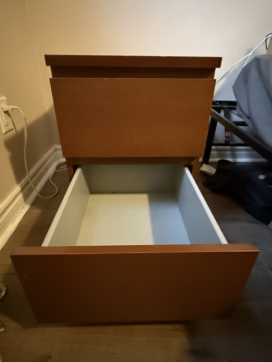 IKEA MALM Two-Drawer Nightstand - Brown