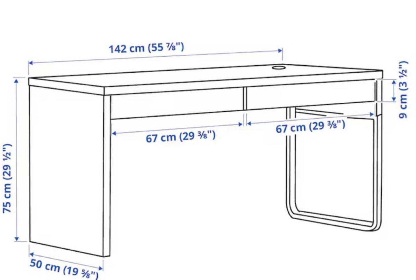 IKEA MICKE White Desk - photo 4