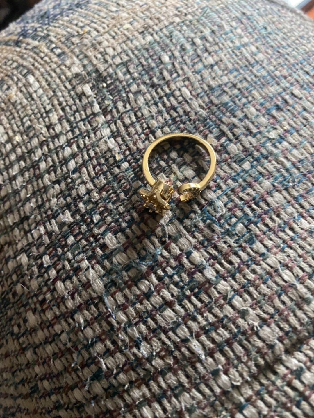 Gold Tone CZ Ring