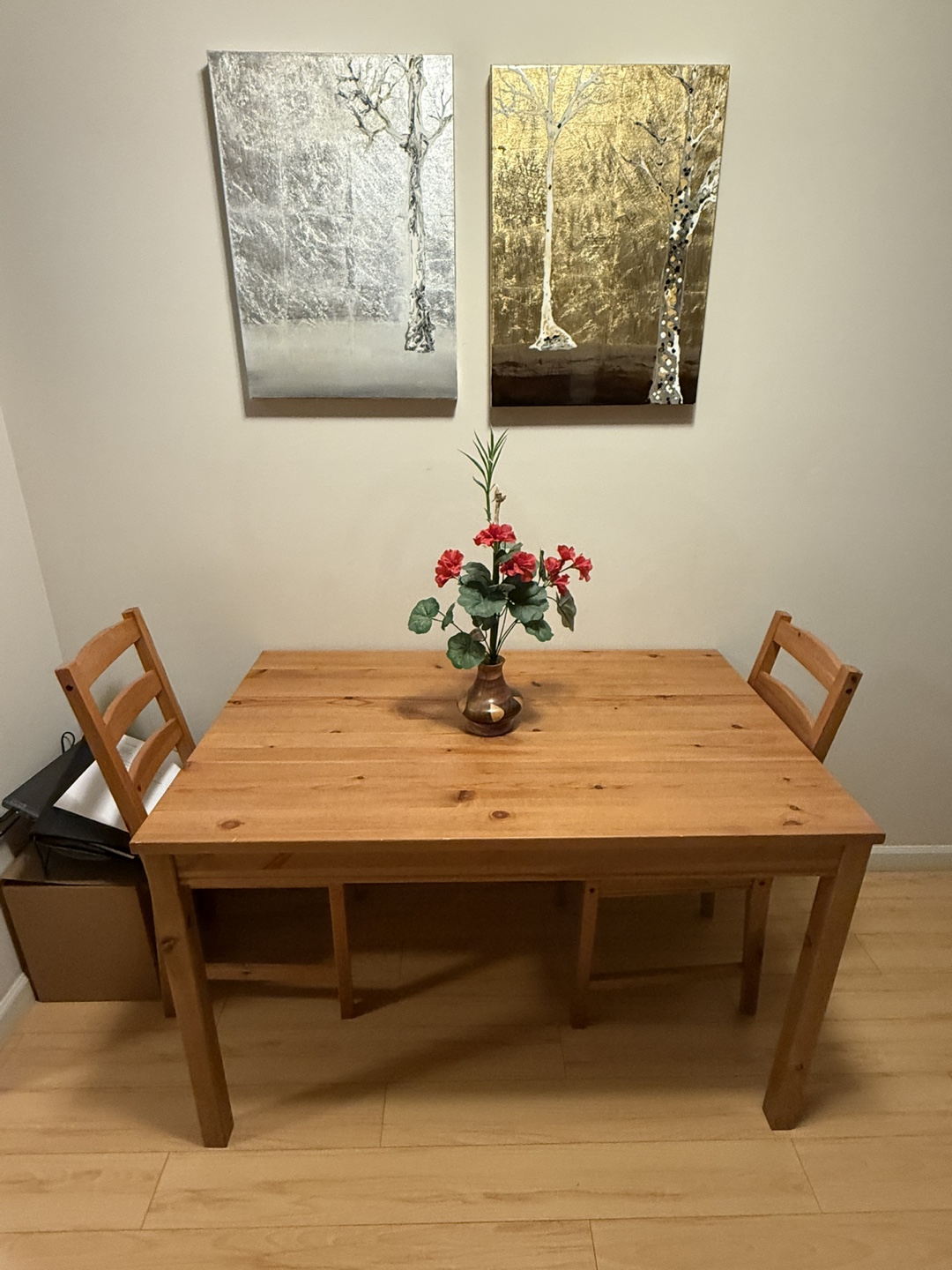 Kitchen table and two chairs