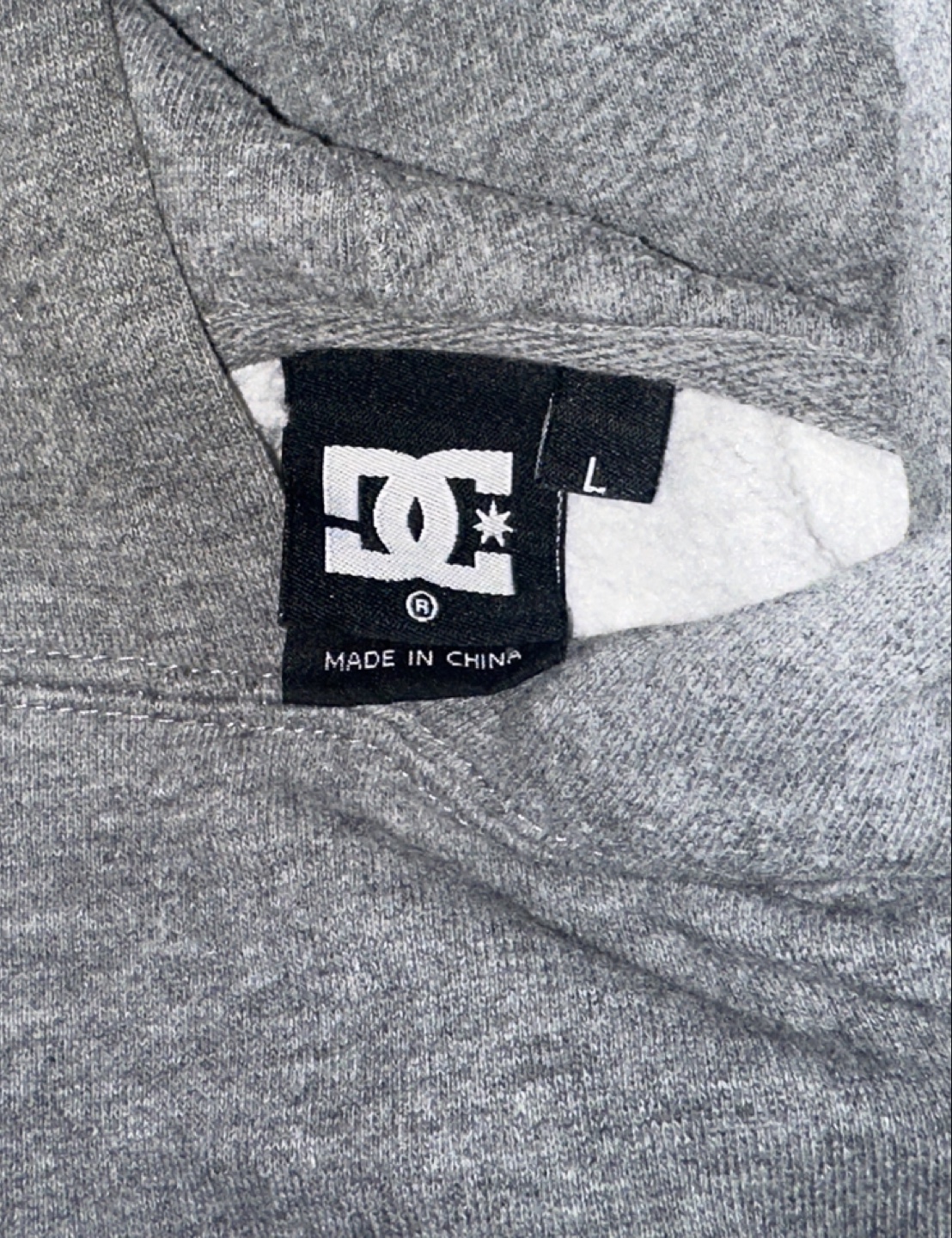 DC Grey Hoodie Size Large - photo 2