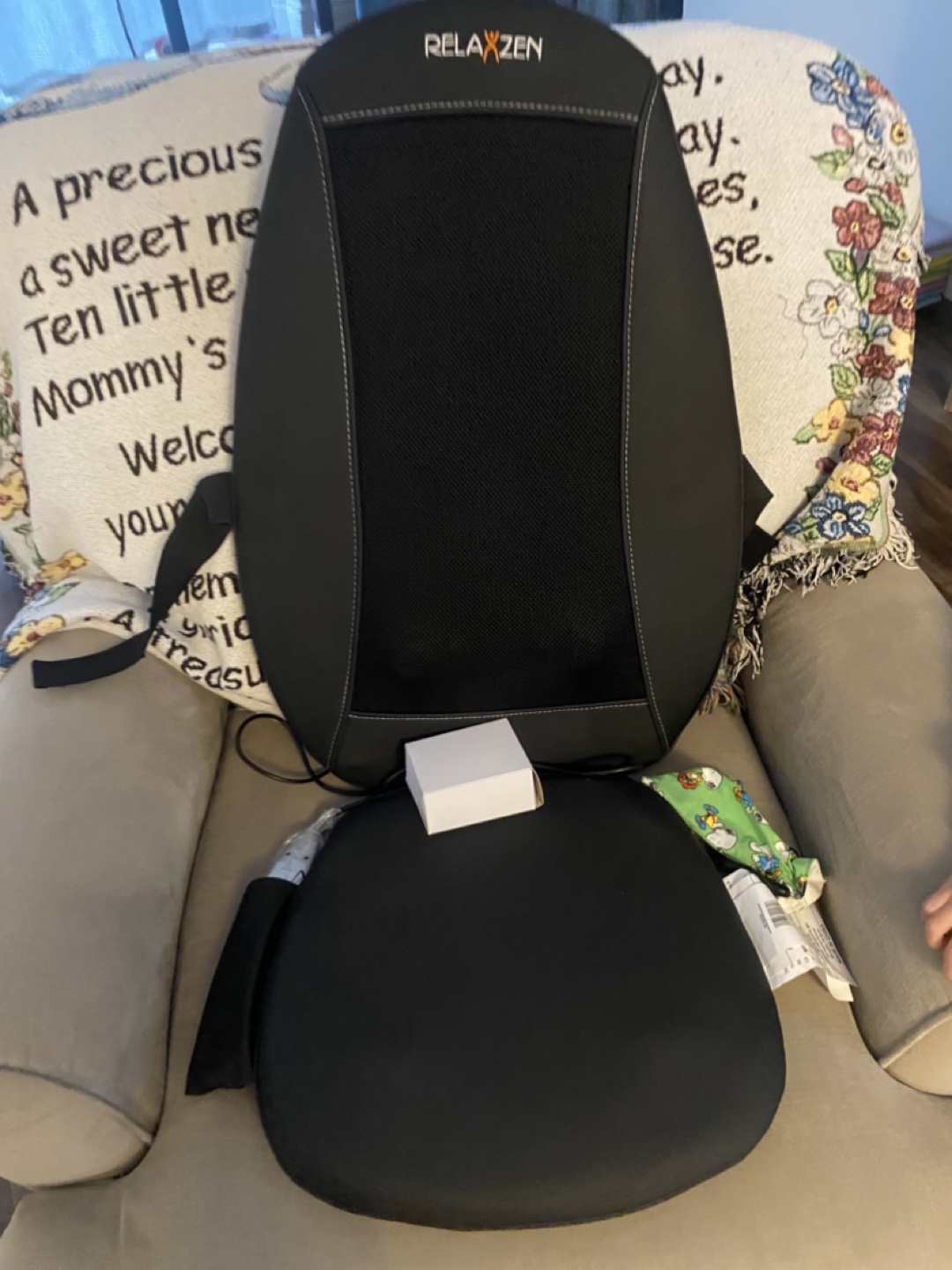 Relaxzen 6-Motor Heated Massage Seat Cushion - photo 2