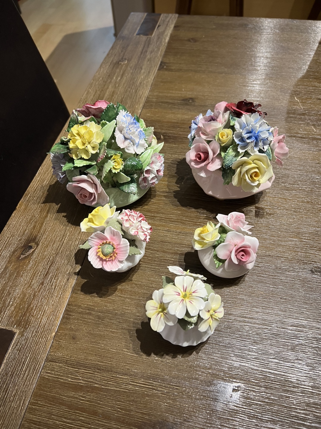 Bone China Flowers - English/British Decor Set