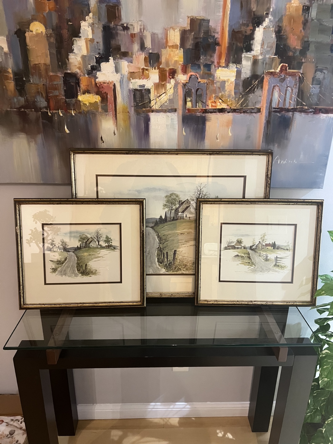 Vintage Framed Watercolour Prints Set - Artist Fred Sanders