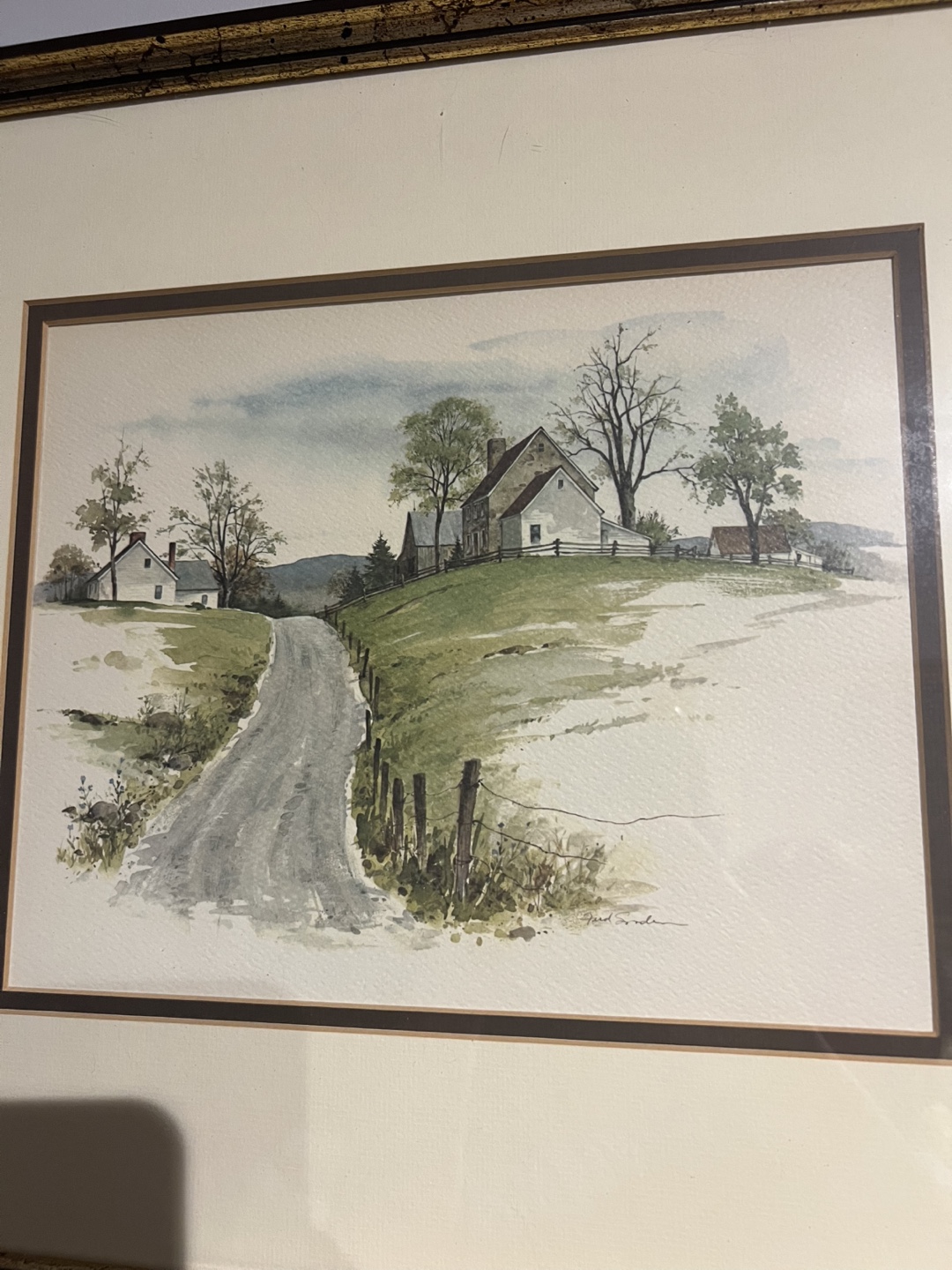 Vintage Framed Watercolour Prints Set - Artist Fred Sanders - photo 3