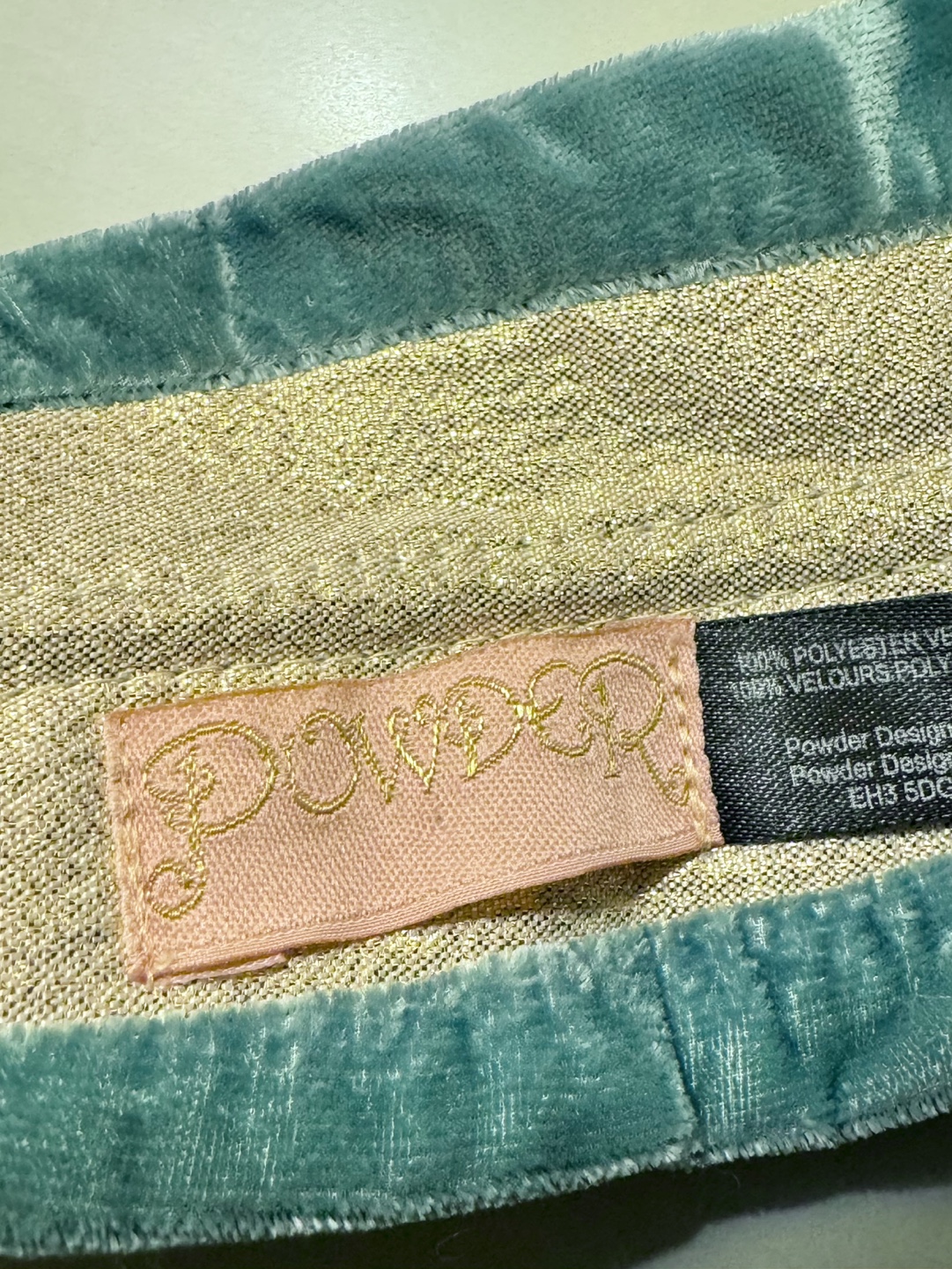 Embroidered Velvet Headband - photo 3